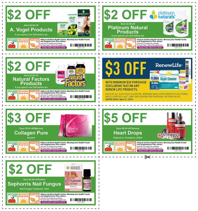 Exclusive Coupons at Alive and Morning Sun!