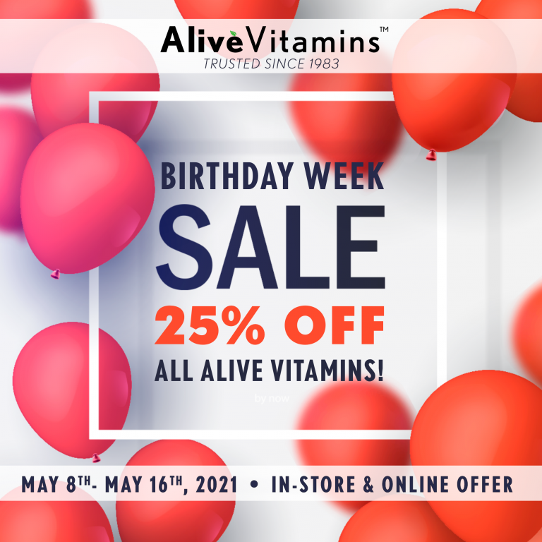 Happy Mother’s Day! 25% OFF Alive Vitamins – Celebrate with Us!