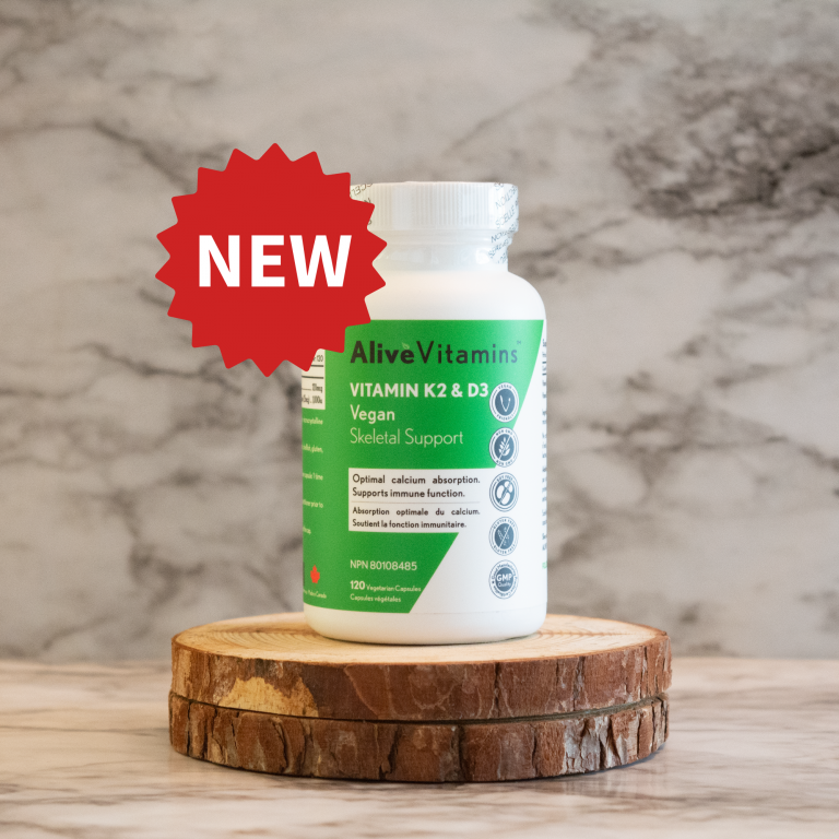 Strong Bones – Vitamin K2 & D3 by Alive Vitamins™ – Sale On until July 31st!